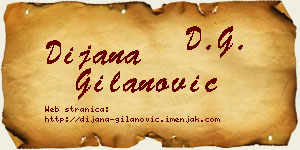 Dijana Gilanović vizit kartica
